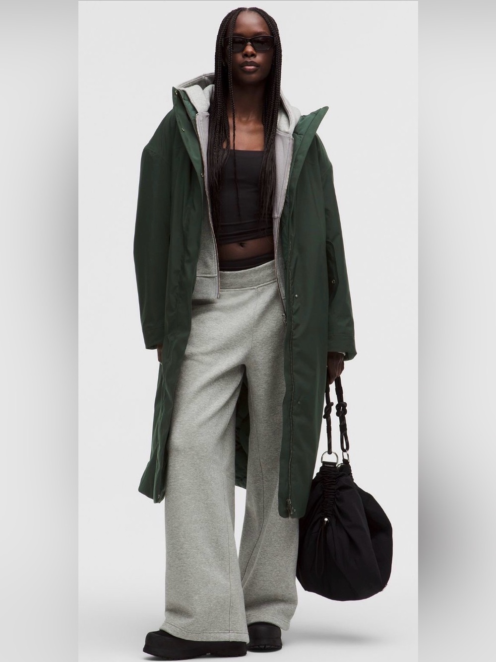 lululemon athletica Dark Green Long Insulated Coat